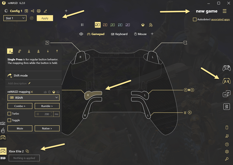 How to map paddles on Xbox Elite 2 controller with reWASD