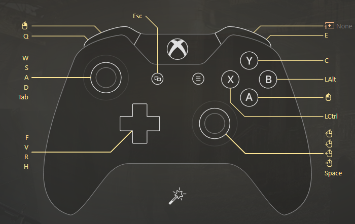 tie fighter xbox controller button mapping for mac