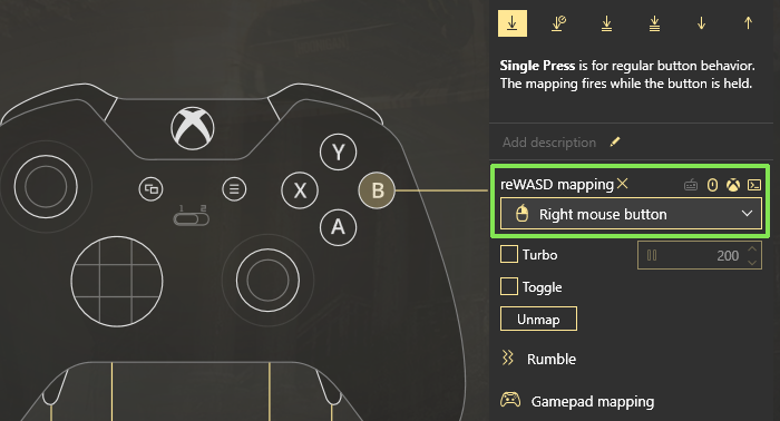 Map Controller to Keyboard Xbox Controller App reWASD