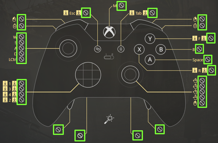 remap keyboard to controller