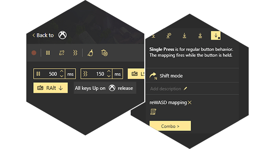 Add Combos to Start and Release activators